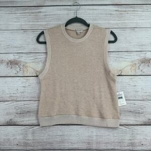Brixton Bandera Sweater Vest Womens Small Heather Soft Pink NEW